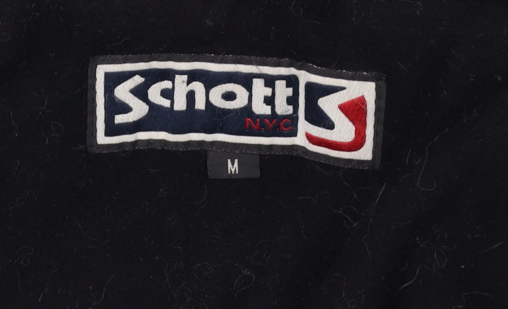 Schott NYC Men's Green Parka Jacket M Zipped Pockets