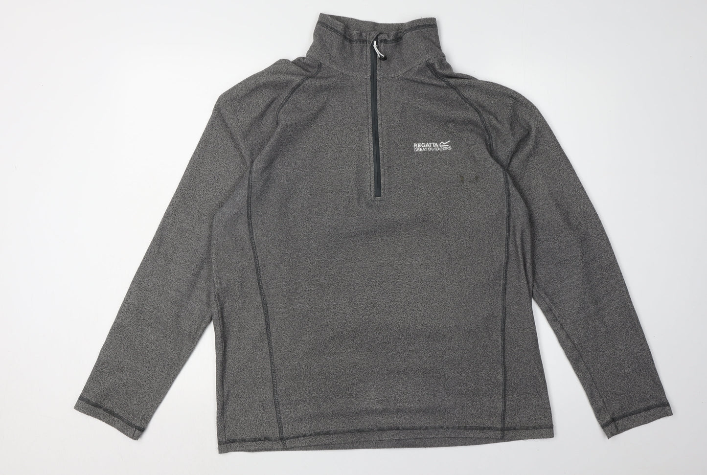 Regatta Men's Grey 1/4 Zip Fleece Sweatshirt L