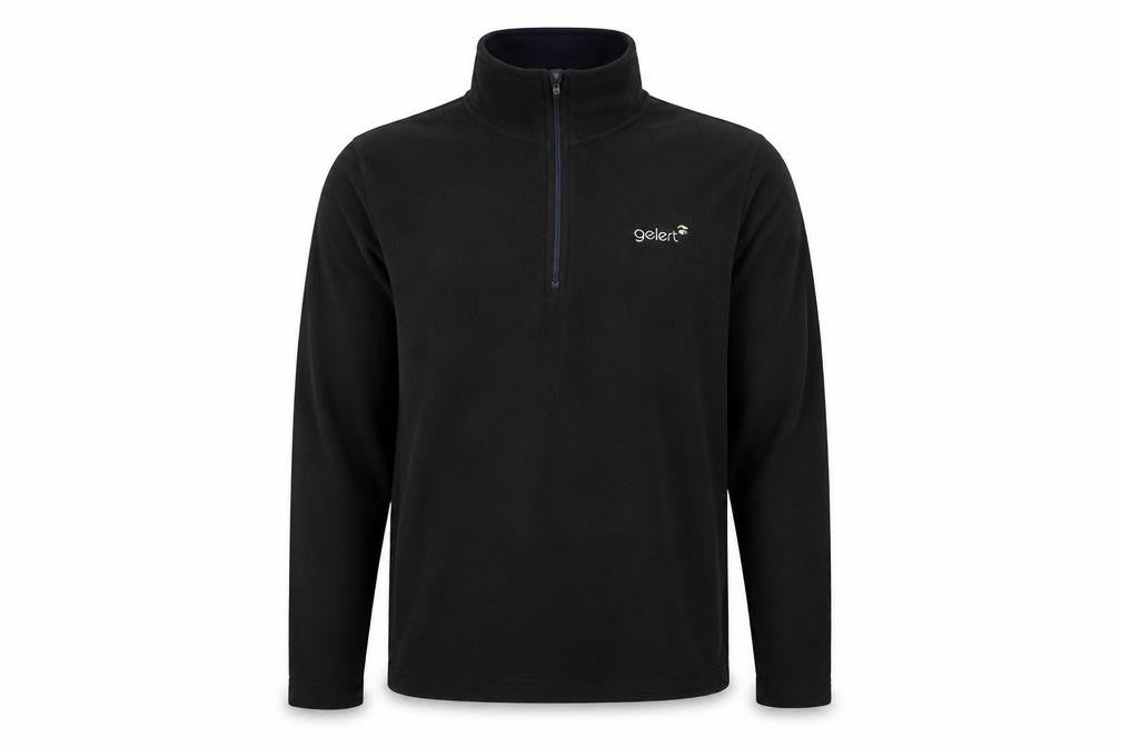 Mens UK M Regular Gelert Black Henley Sweatshirt