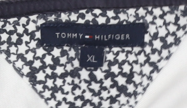 Tommy Hilfiger Unisex White XL Full Zip Hoodie
