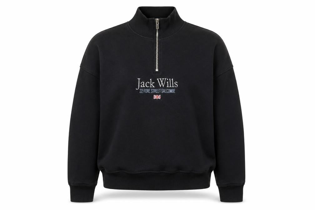 Womens UK 10 Regular Jack Wills Black Pullover Sweatshirt