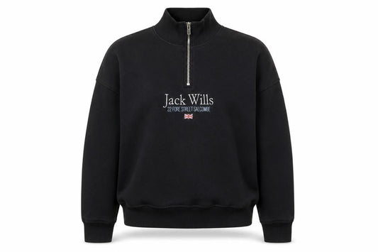 Womens UK 10 Regular Jack Wills Black Pullover Sweatshirt