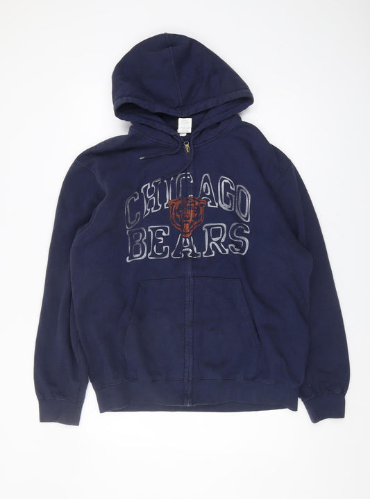 NFL Team Apparel Men's Blue Full Zip Hoodie L