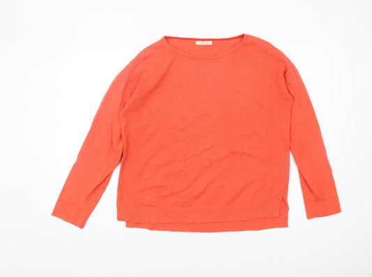White Stuff Women's Orange Pullover Jumper Size 10