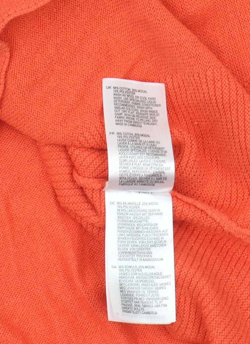 White Stuff Women's Orange Pullover Jumper Size 10
