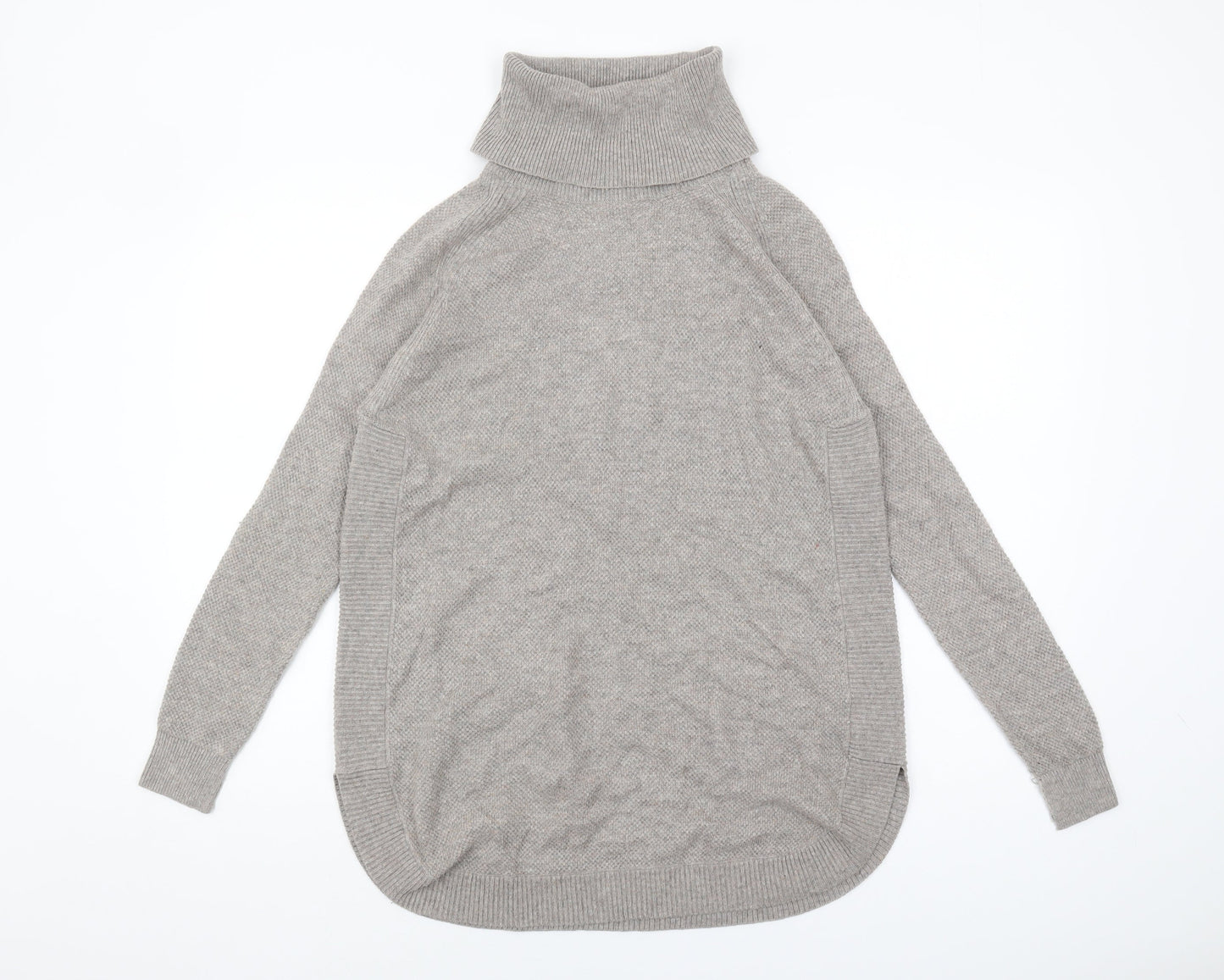 Warehouse Women's Grey Roll Neck Pullover Jumper Size 10
