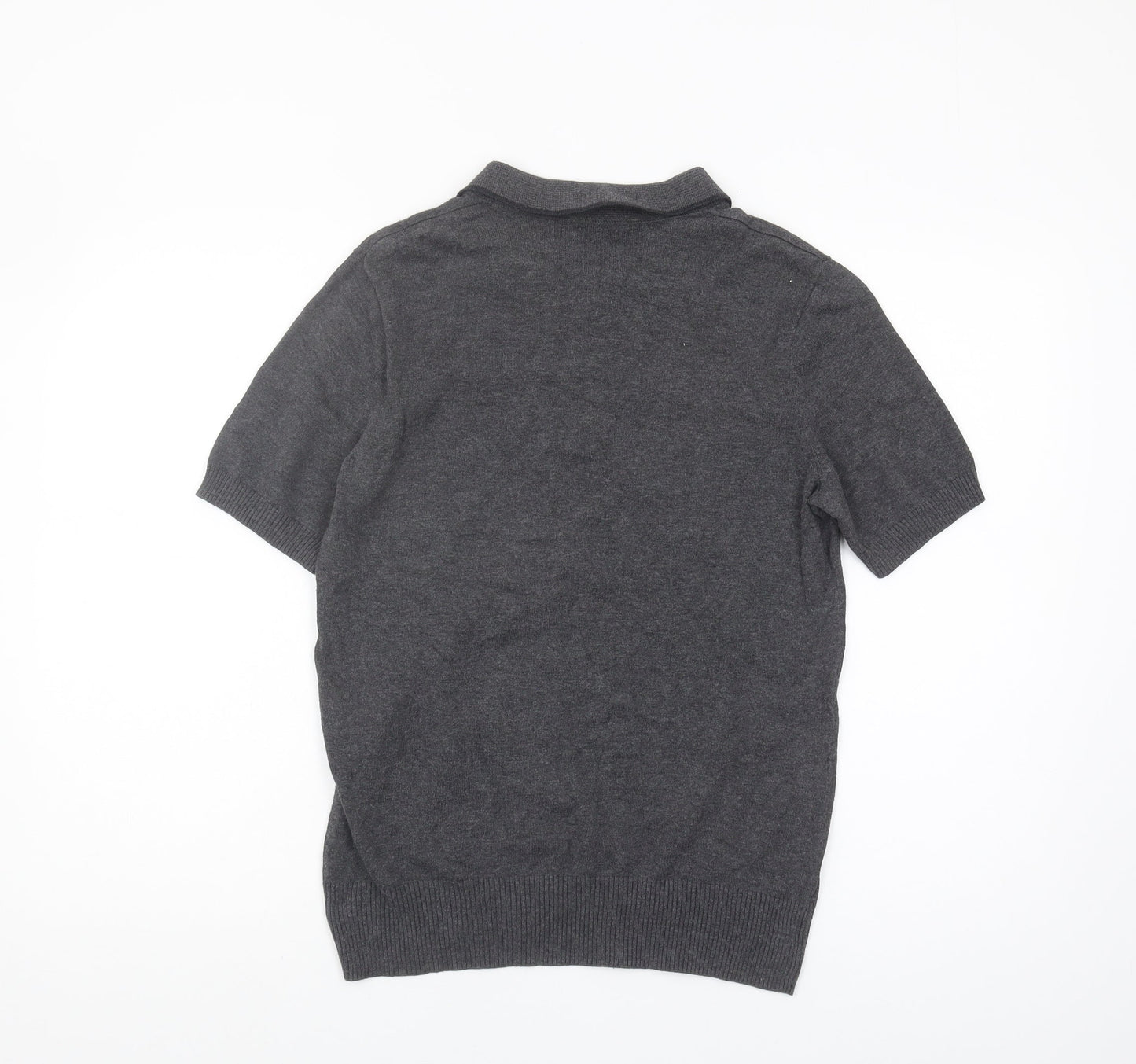 Fred Perry Men's Grey S Henley Jumper Casual