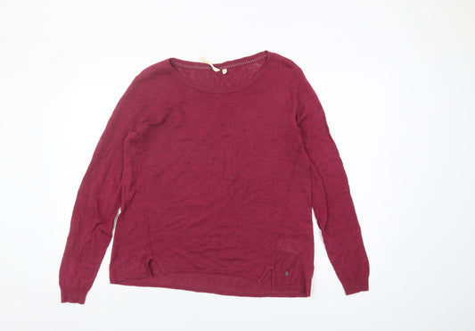 White Stuff Women’s Red Knit Pullover Jumper Size 10