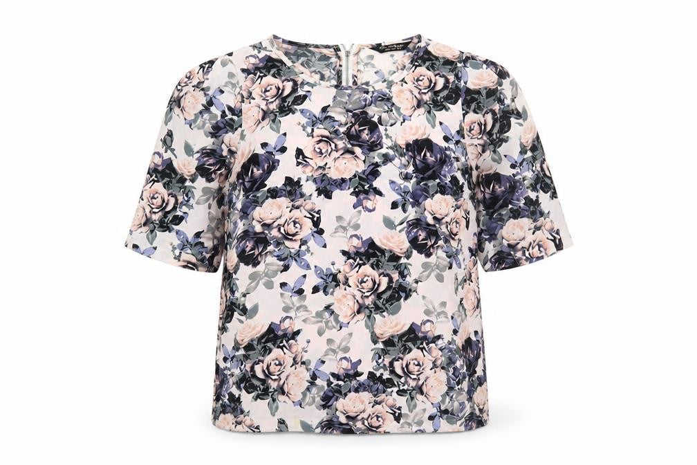 Front view of Miss Selfridge Women's Floral Blouse UK 14
