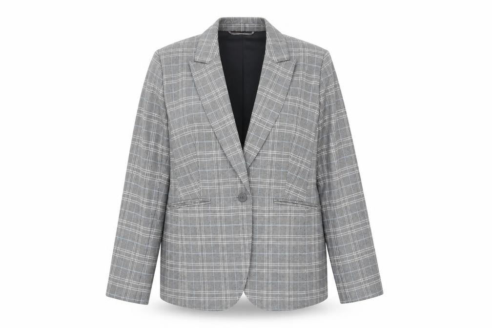 Marks and Spencer Grey Blazer, Women's Size 16, Plaid