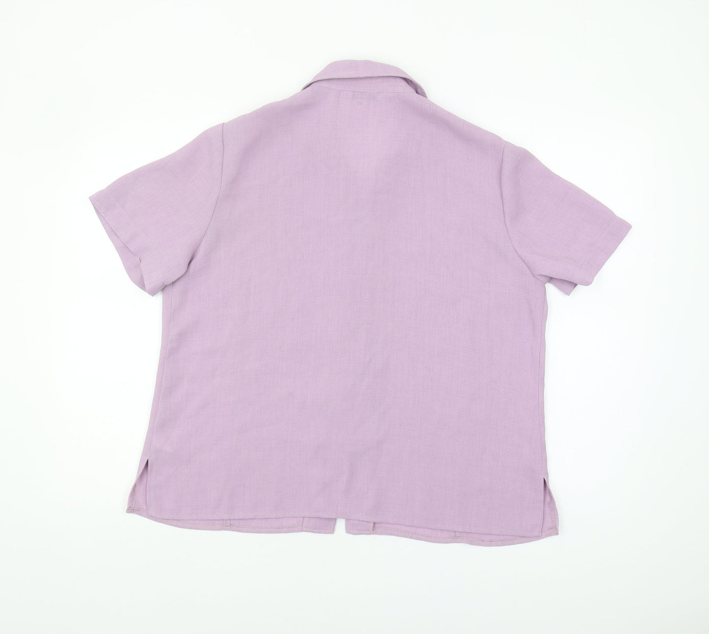 Berkertex Women's Purple Button-Up Shirt Size 16
