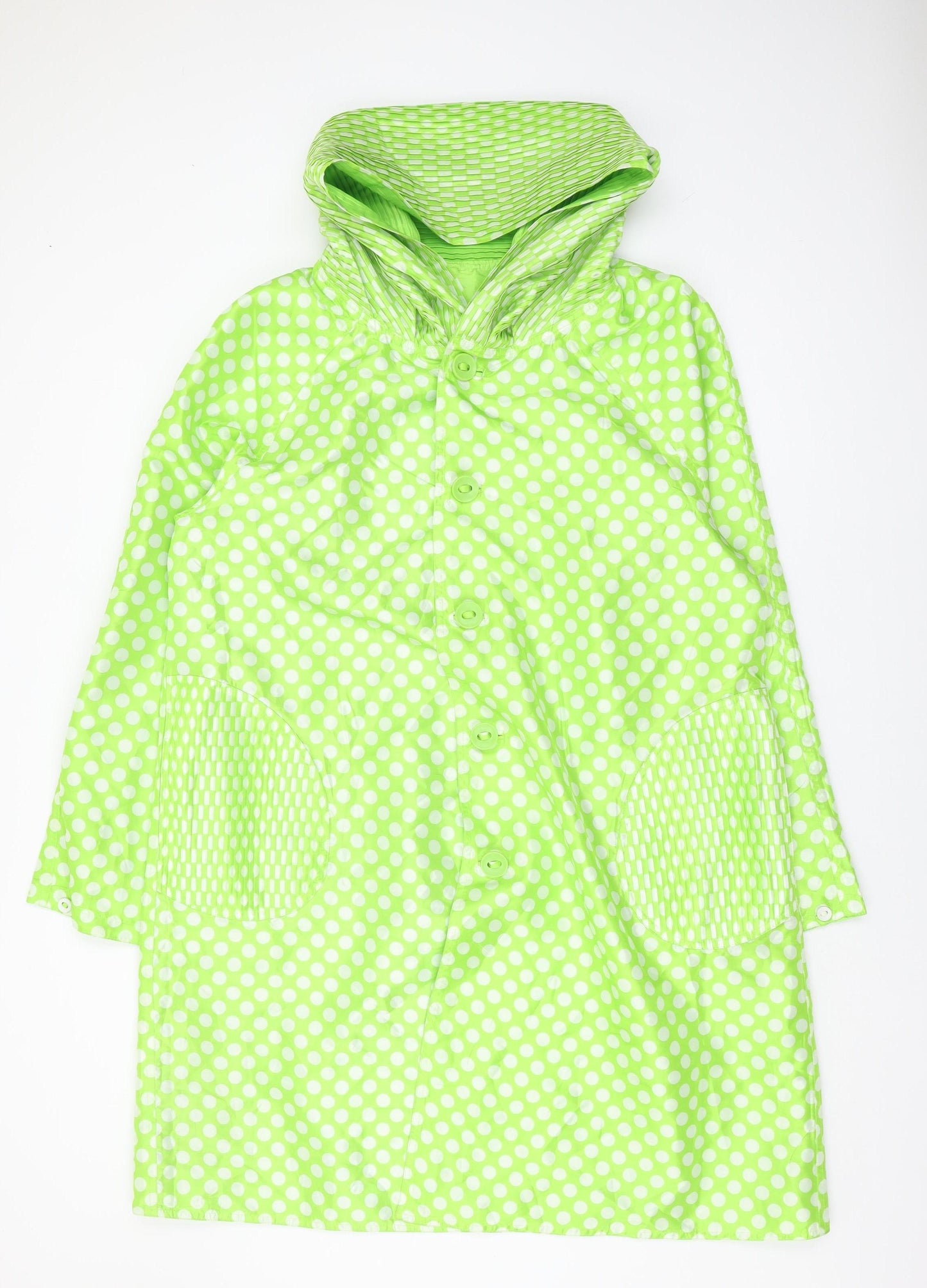 UBU Women's Green Polka Dot Rain Coat XL