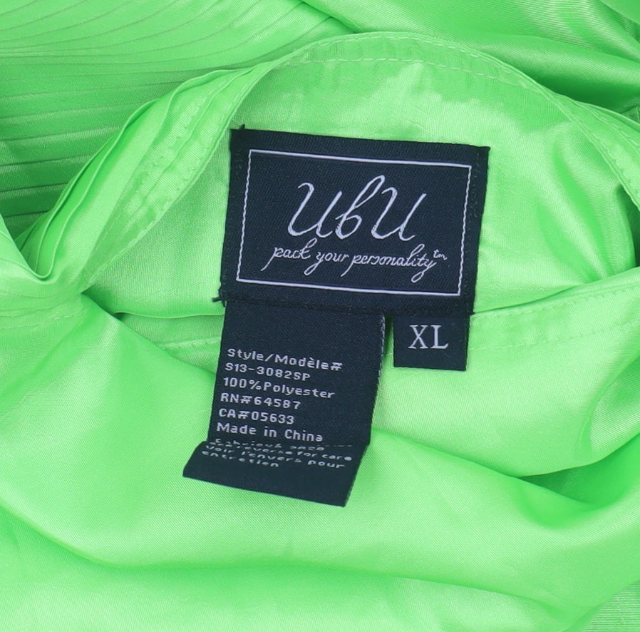 UBU Women's Green Polka Dot Rain Coat XL