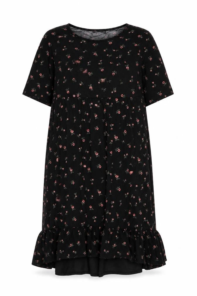 Yours Clothing Women's Black Floral Dress Size 16