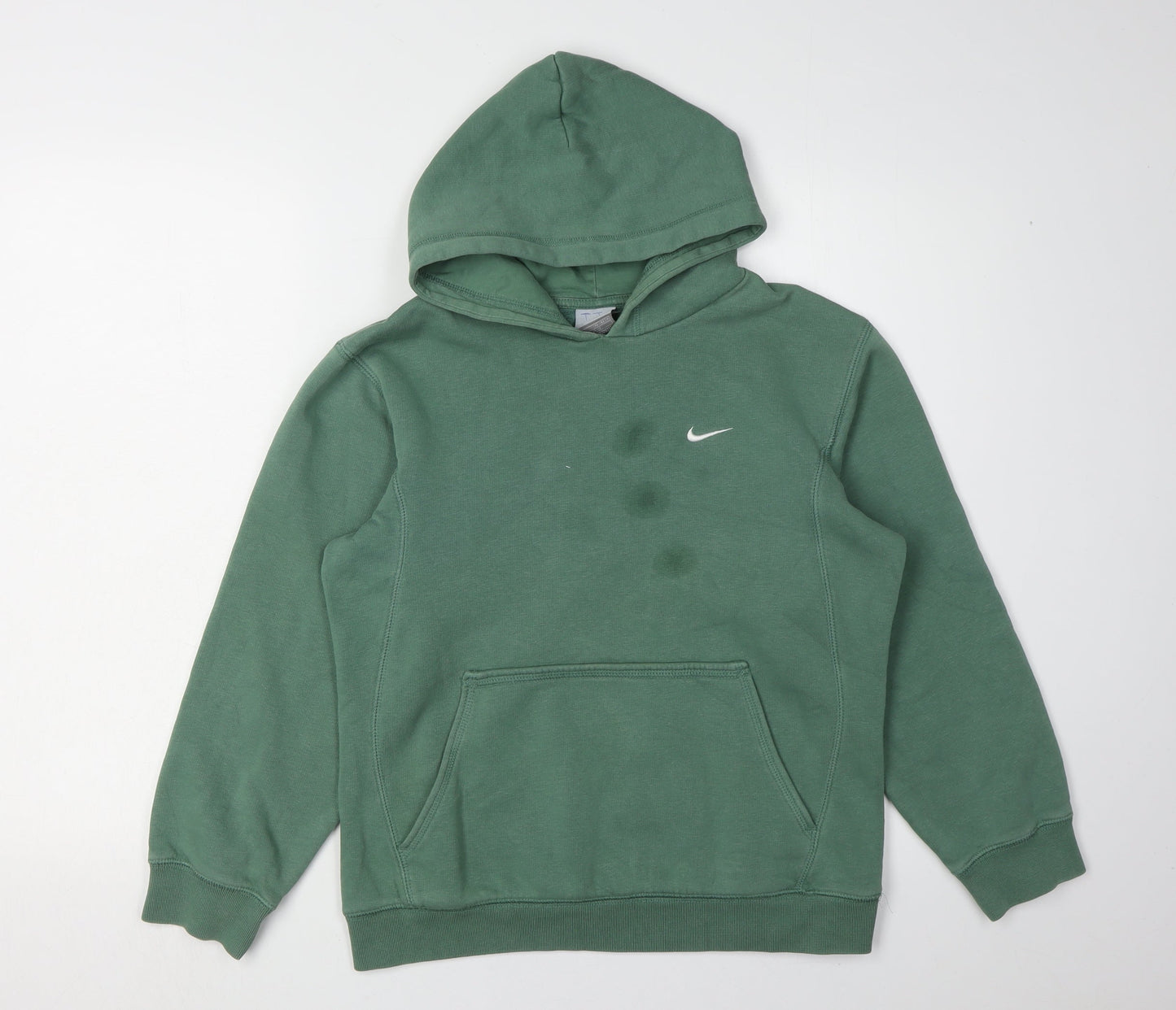 Nike Boys Green Pullover Hoodie, Size 10-11 Years