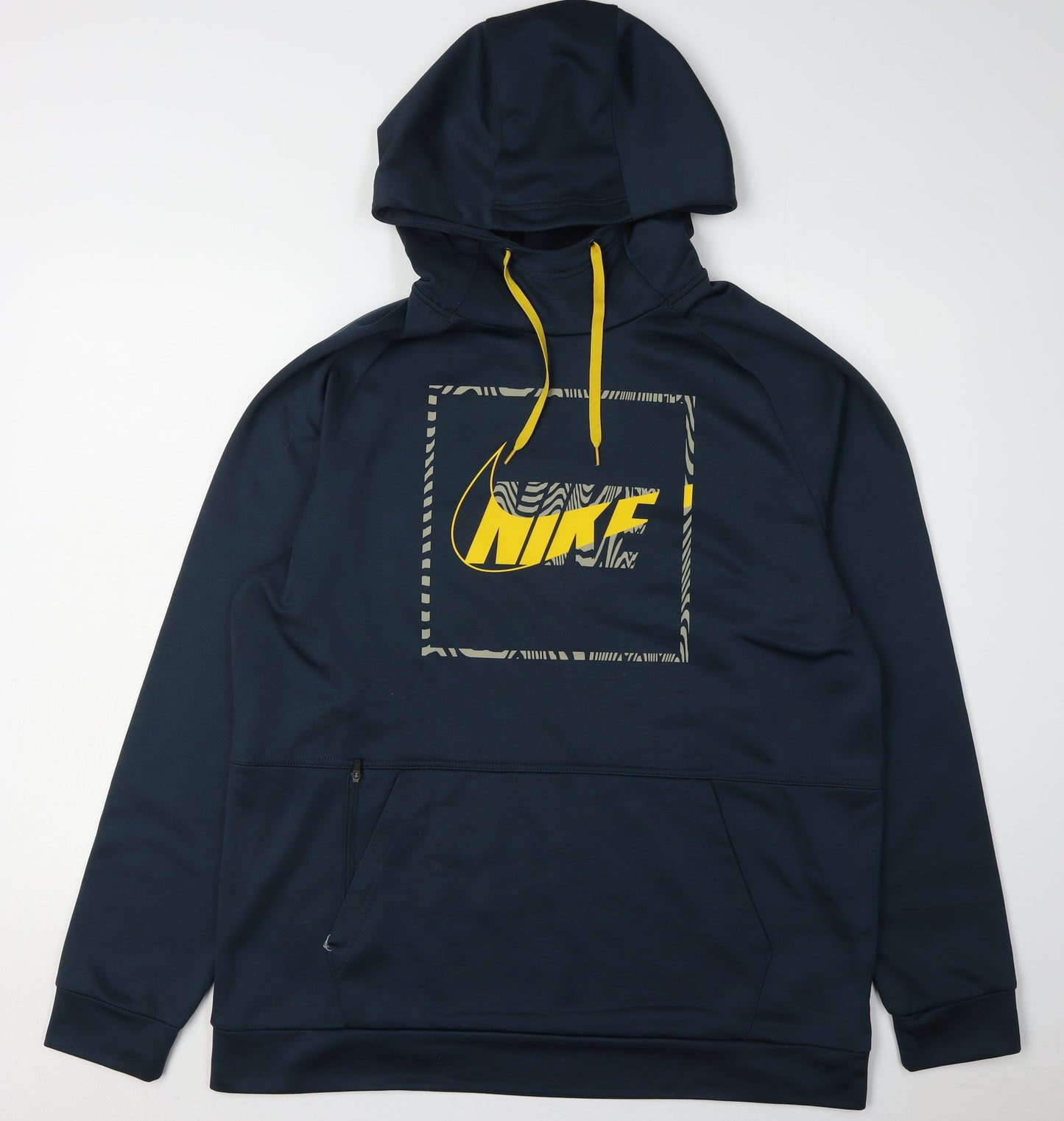 Nike Men's Blue Pullover Hoodie L Gym & Training