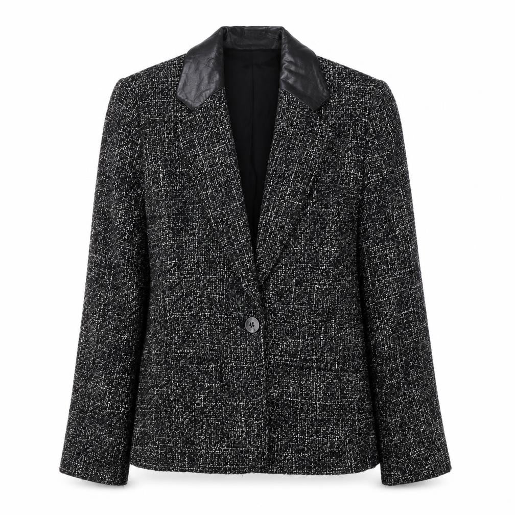 LB Women's Black Tweed Blazer - Size 8, Business Casual