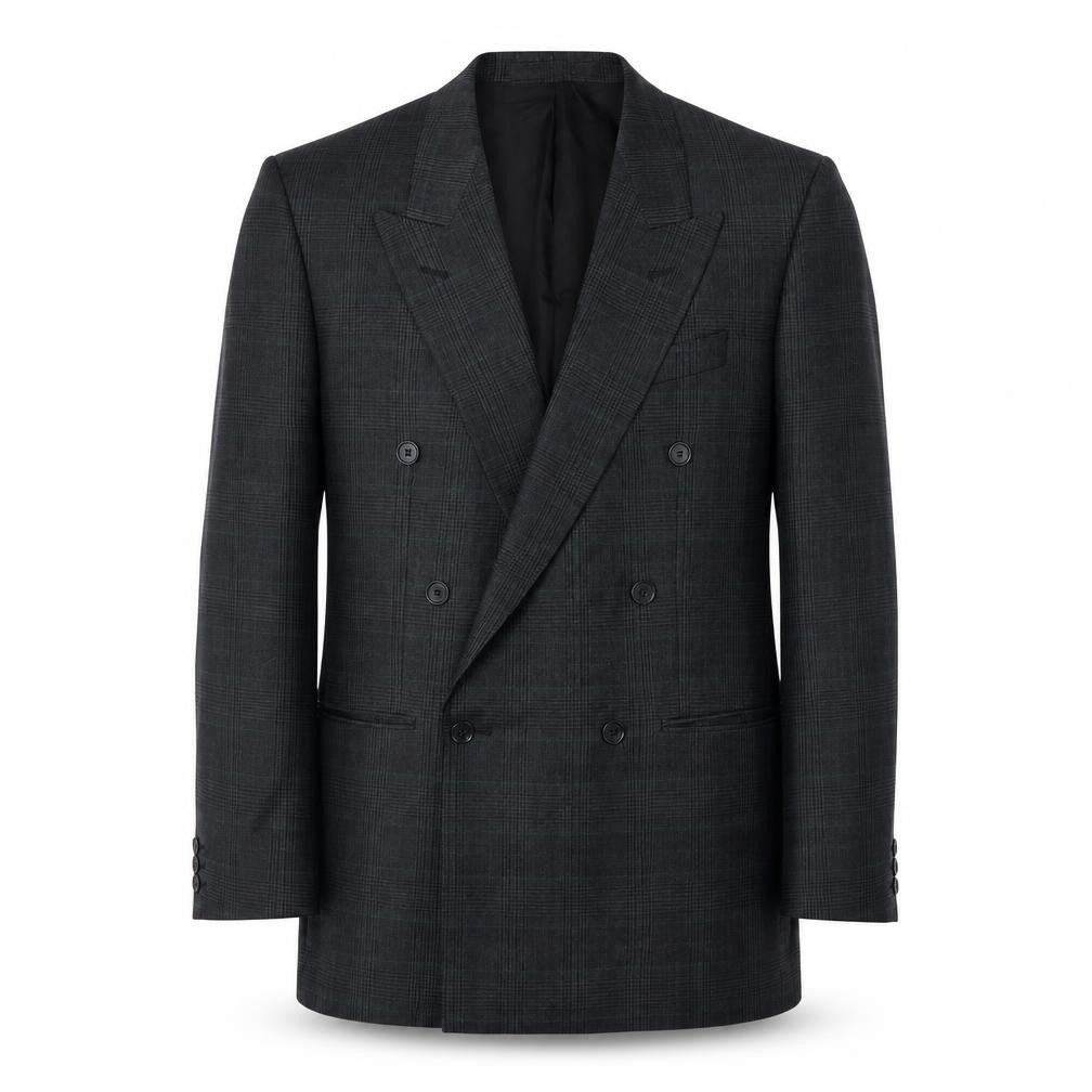 Marks and Spencer Men's Blue Check Blazer, Size 38R
