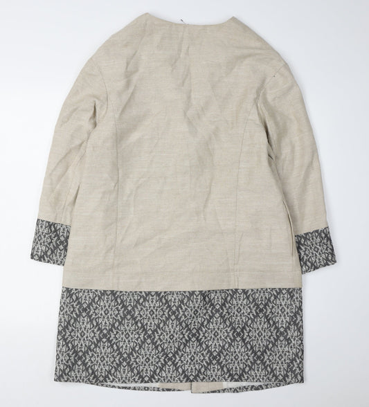 Marks and Spencer Women's Beige Coat - Size 14