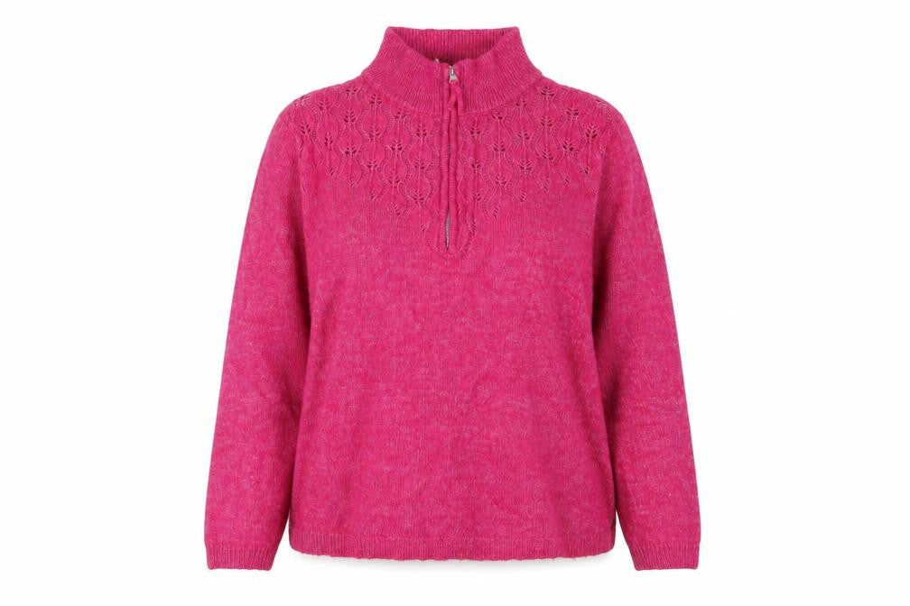 Damart Women's Pink Mock Neck Jumper, Size 22/24