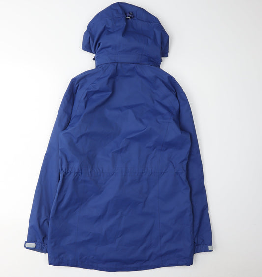 Hi Gear Women's Blue Rain Coat, Size 10, Hooded Waterproof