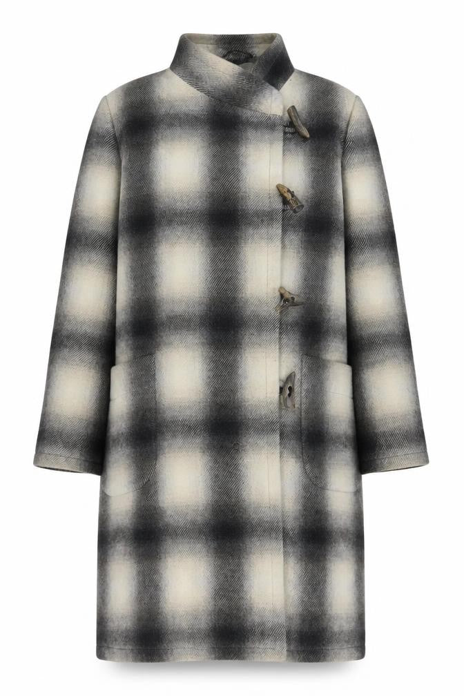 Womens UK Size 12 Regular Jaeger Grey Wool Blend Coat