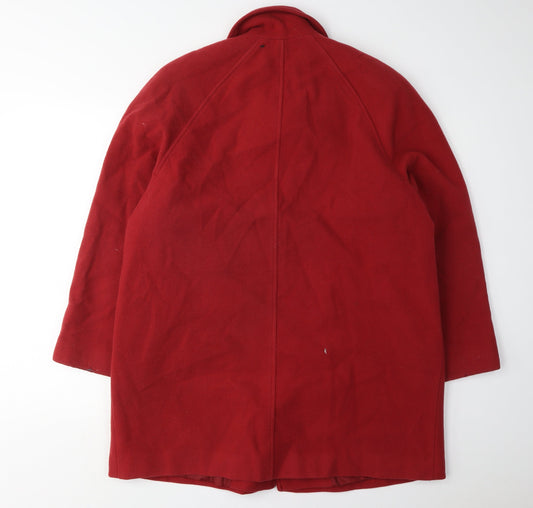 Eastex Womens Red Wool Overcoat Size 14
