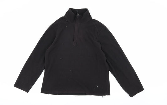 Marks and Spencer Men's Black Fleece Sweatshirt, M