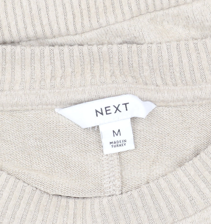Next Women's Beige Pullover Jumper M, Crew Neck, Knit