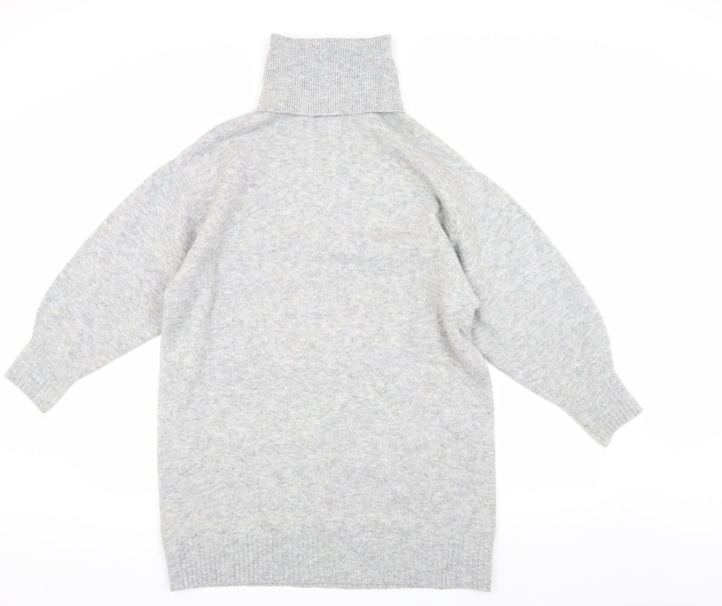 MNG Women's Grey Roll Neck Pullover Jumper XS