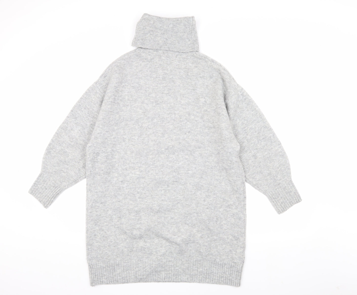 MNG Women's Grey Roll Neck Pullover Jumper XS