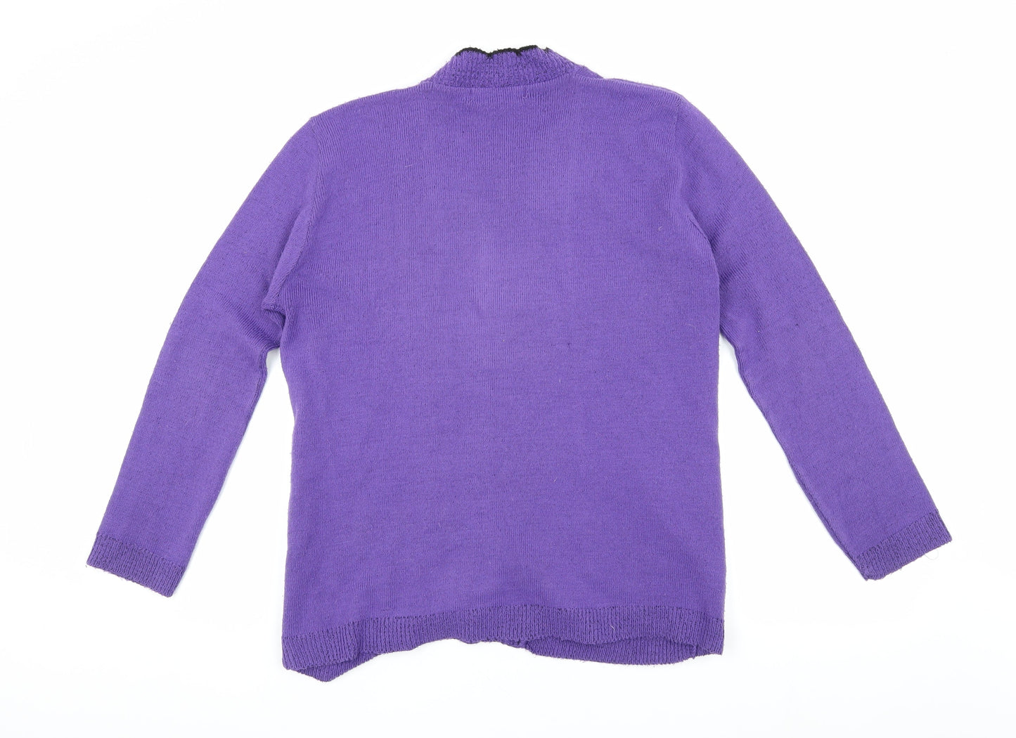 Pure & Natural Women's Purple open Front Cardigan Size 4