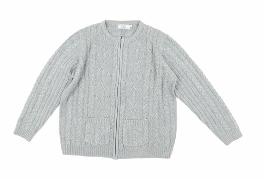 Honor Millburn Women's Grey Knit Jacket Size 14