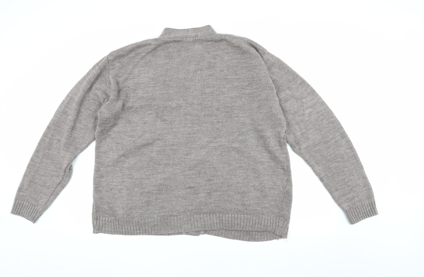 Reflect Women's Grey Geometric Cardigan 7XL