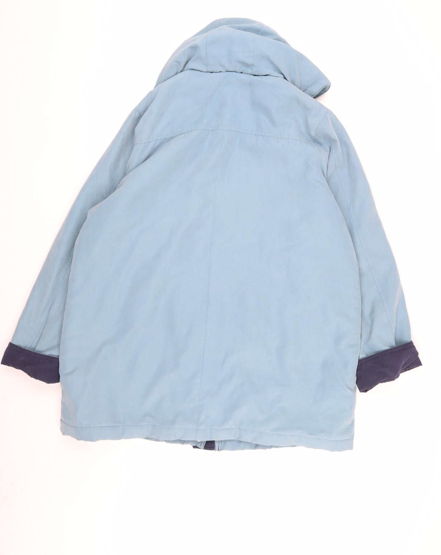 Sarah Hamilton Women's Blue Hooded Parka Coat Size 16