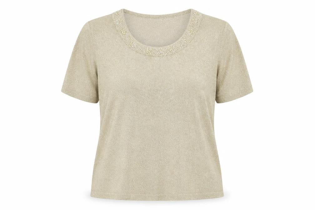 Womens UK Size 14 Eastex Beige  T-Shirt