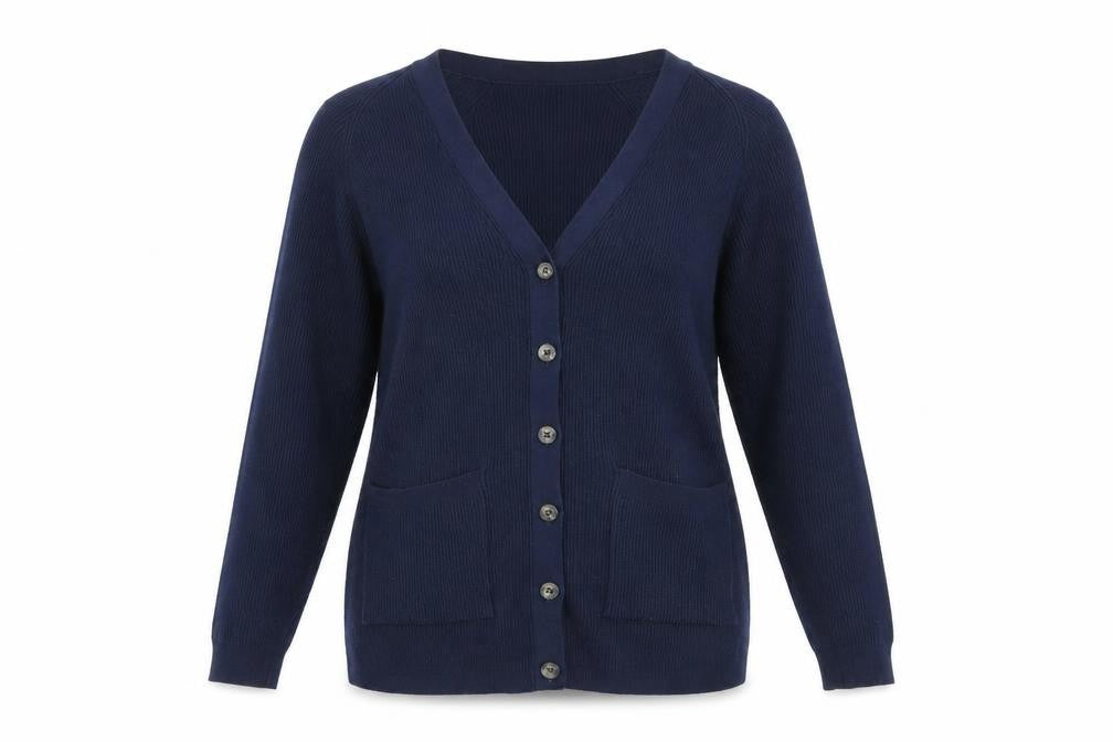 Marks and Spencer Women's Blue V-Neck Cardigan