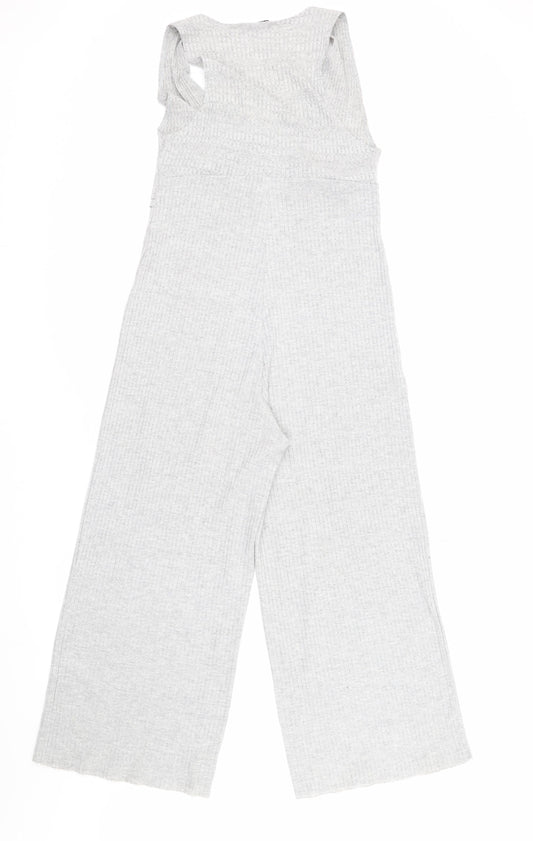 Zara Trafaluc Grey Knit Women's Sleeveless Jumpsuit S