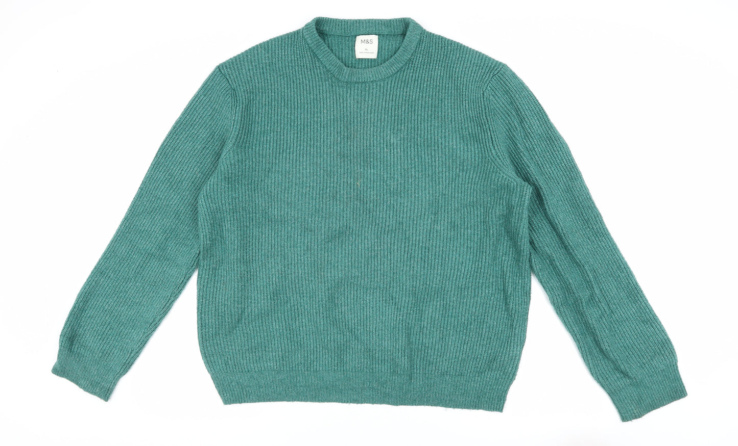 Marks and Spencer Men's Green XL Pullover Jumper