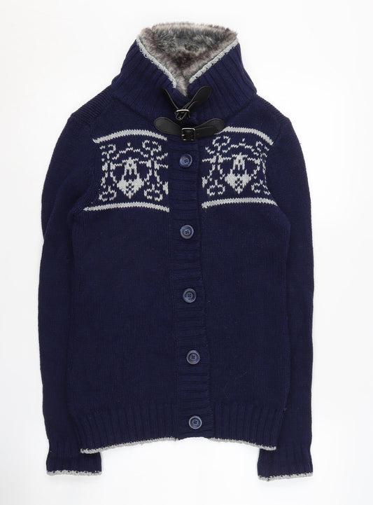 Crew Clothing Co. Women's Blue Cardigan Size 10