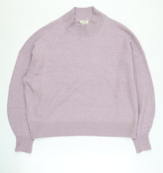 Fat Face Women's Purple Mock Neck Pullover Jumper Size 16