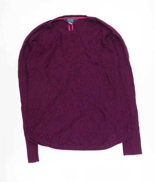 Joules Women's Purple Crew Neck Jumper, Size 6