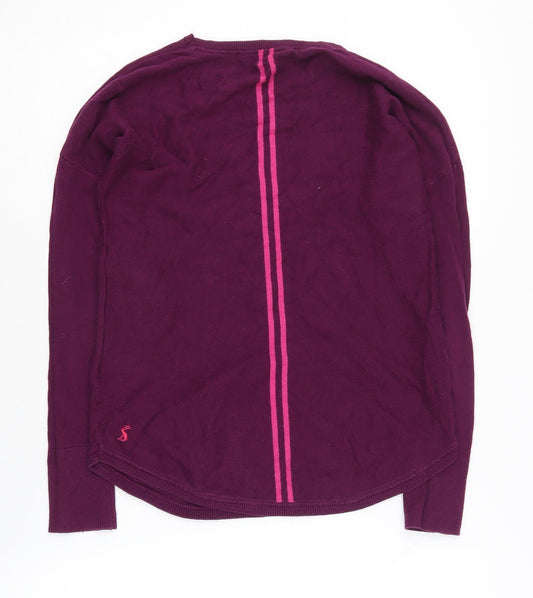 Joules Women's Purple Crew Neck Jumper, Size 6