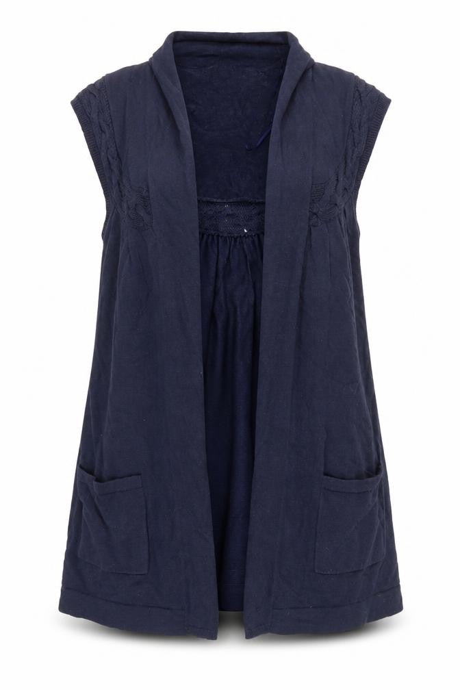 Marks and Spencer Women's Blue Open Front Vest Size 12