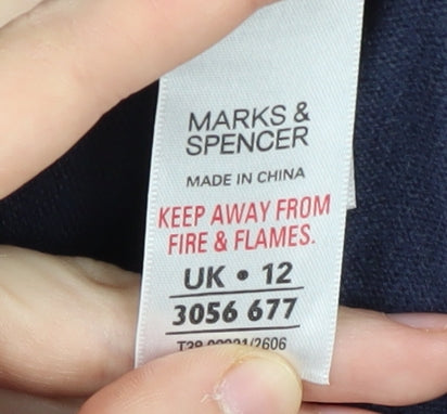 Marks and Spencer Women's Blue Open Front Vest Size 12