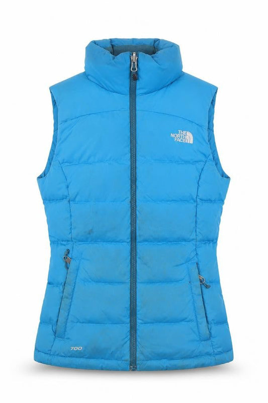 Womens UK Size XS Regular The North Face Blue Polyester Waistcoat