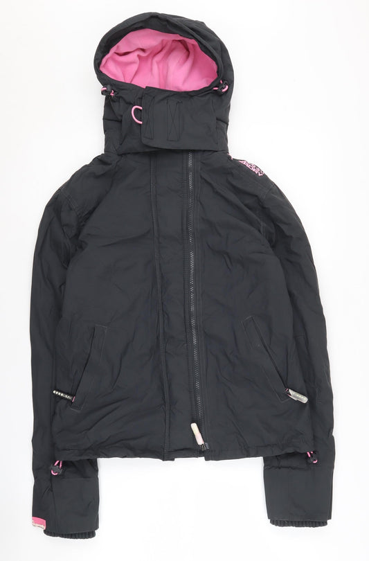 Superdry Women's Black Windbreaker Jacket, S, Casual
