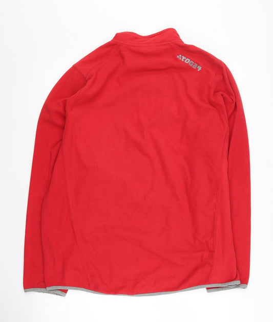 TOG24 Men's Red XL 1/4 Zip Fleece Sweatshirt