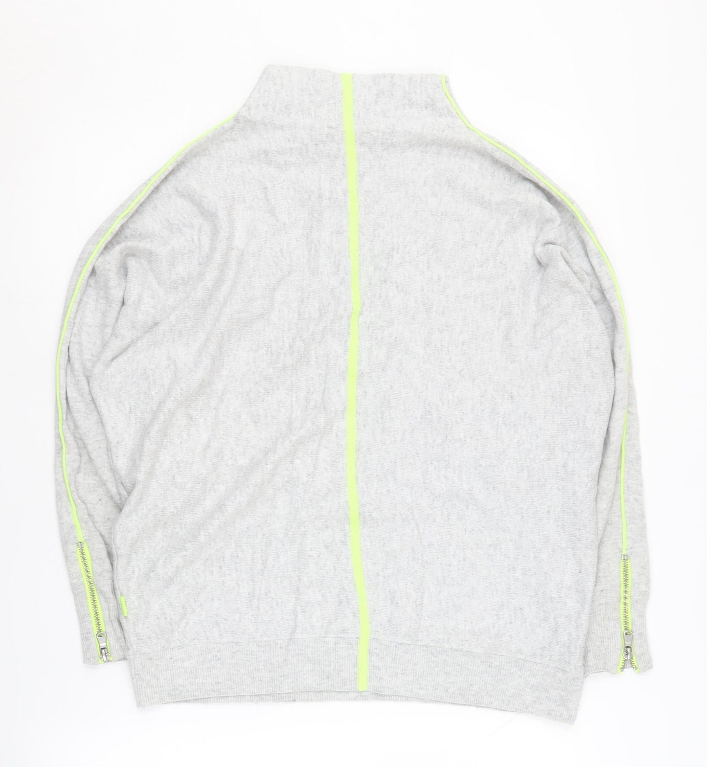 Mint Velvet Women's Grey Zip Accent Jumper M