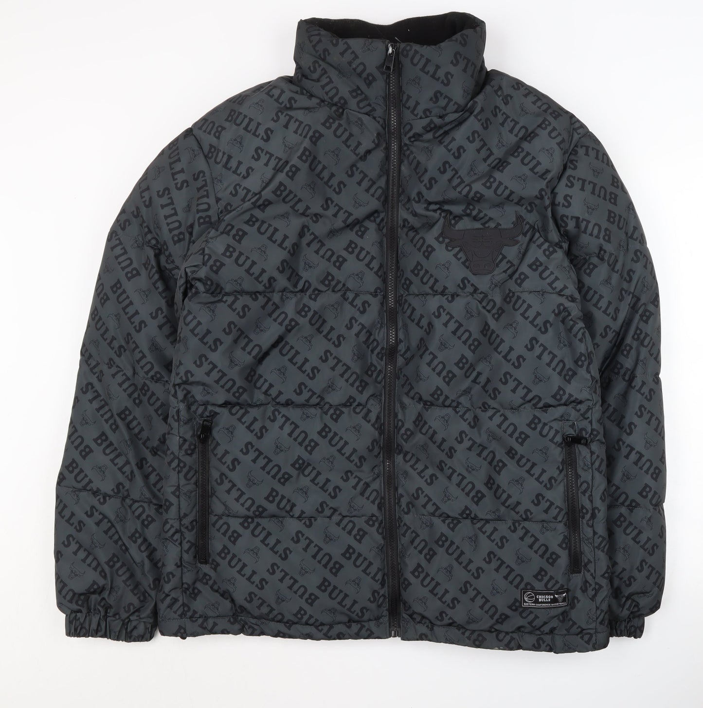 NBA Men's Black Puffer Jacket M Sports Winter